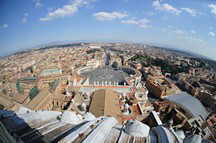 Petersdom, Blick von der Kuppel ber den Petersplatz