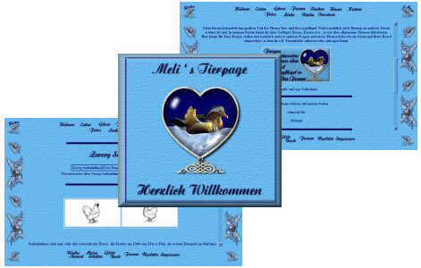 Screenshot der Webprsenz Meli's Tierpage