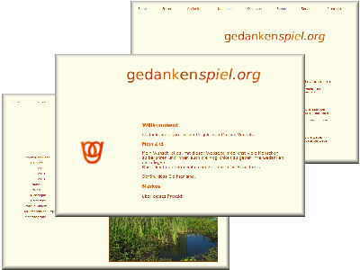 Screenshot der Webpräsenz Gedankenspiel.org