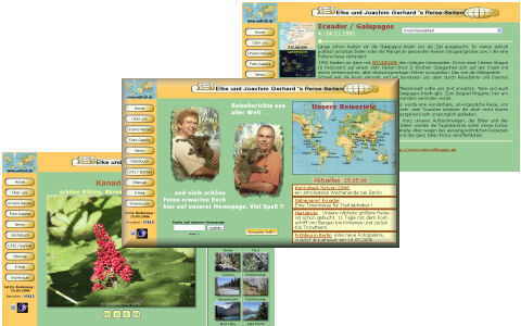 Screenshot der Webprsenz Elke und Joachim Gerhard`s Reise-Seiten