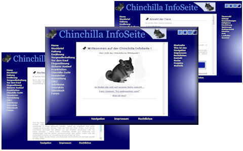 Screenshot der Webprsenz Chinchilla InfoSeite