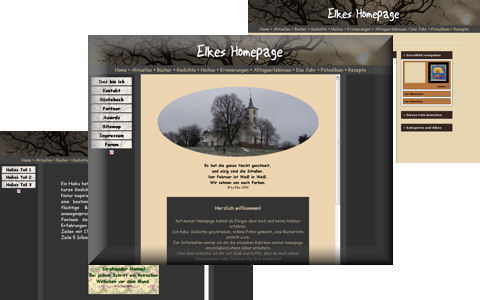 Screenshot der Webprsenz Elkes Homepage