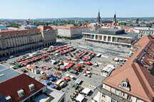 Kreuzkirche, Blick vom Turm zum Altmarkt