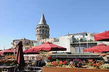 Terrasse des Cafe Konak, Galata Turm