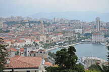 Blick auf Split von der Landzunge Marjan