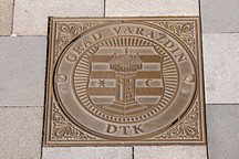 Kanaldeckel mit Stadtwappen