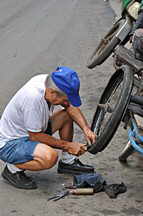 Fahrradtaxi Reparatur