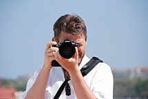 am Dach der Camera Obscura