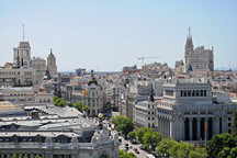 Skyline von der Terasse des Palacio de Comunicaciones