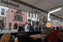 Blick aufs Alstdter Rathaus