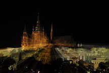 Prager Burg, St.-Veits-Dom, Langzeitbelichtung, Nachtaufnahme
