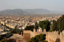 Blick vom Balkon über Malaga