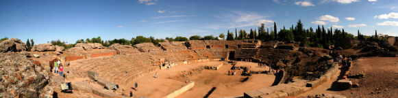 Foto: das Amphitheater von Merida