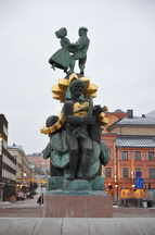 Uppsala, Brunnen vor dem Bahnhof von Bror Hjort