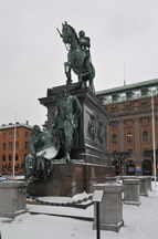 Statue Gustav II Adolf vor Kungliga Operan