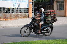 was man auf einem Moped so alles transportieren kann