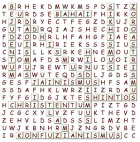 Lsung 'Wrter suchen' 004 - Religion