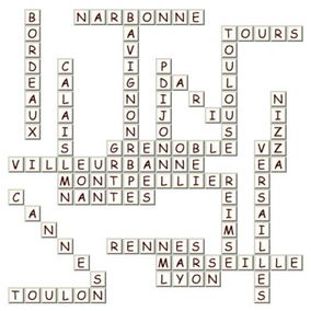 Lsung 'Wrter suchen' 006 - Stdte in Frankreich